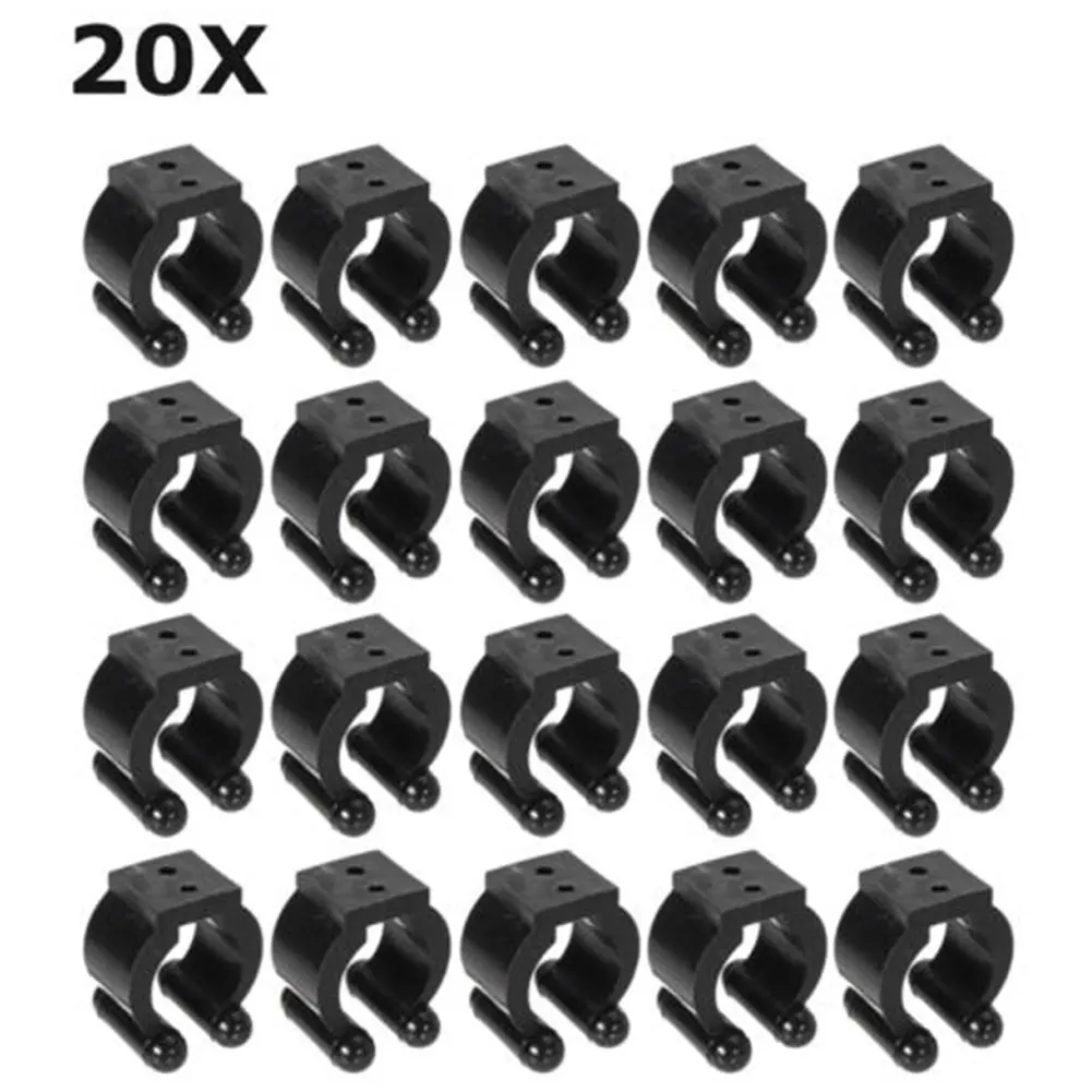 

2023 20Pcs/Set Plastic Club Clip Fishing Rod Pole Storage Rack Tip Clamps Holder Clips Pool Cues Exhibition Clip
