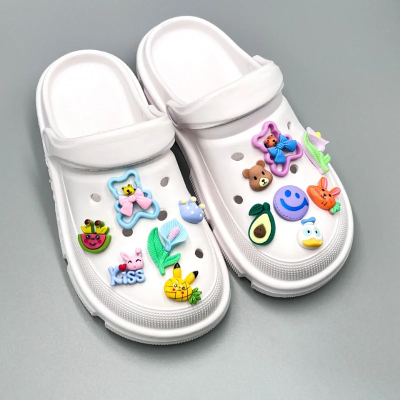 Hot Sales 16 Sets Jewelry,Animal Pvc Shoes Charms Accessories Colourful Elegant Fashion Luxury Clogs Shoe Buckle Decorations