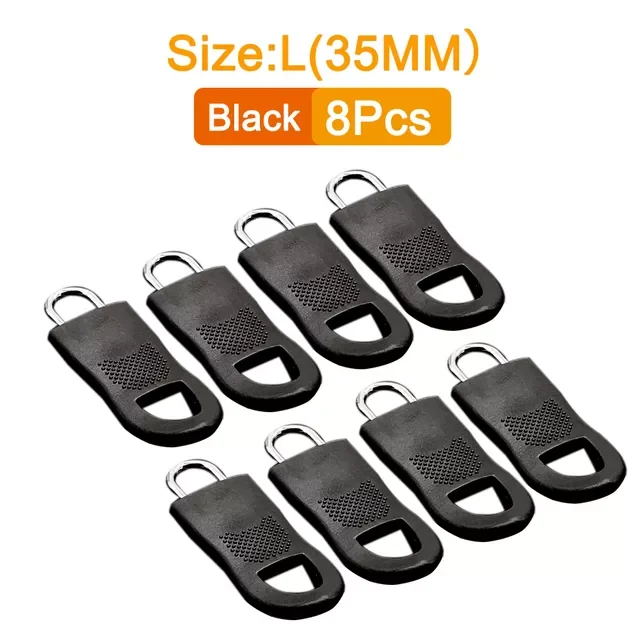 

New in Metal Zipper Pull Zipper Repair Kit Tags Zip Fixer for Clothes Black Zipper Puller Slider for Home Bag Suitcase Cloth chr