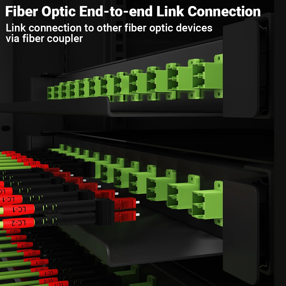 AMPCOM 48pcs LC UPC Fiber Optical Coupler Adapter LC to LC Simplex Duplex Connectors Single mode Multimode Flange Optic Adapter