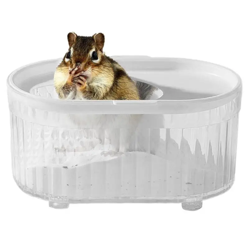 

Hamster Bathing Bowl Small Transparent Hamster Bathtub Toilet Multi-color Small Pet Bathroom Multifunctional Reusable Sand Bath