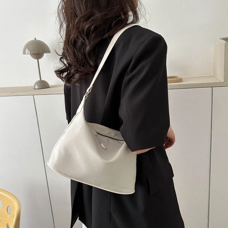 

Водонепроницаемая оксфордская сумка для подмышек Kpop, женская сумка, маленькая повседневная женская сумка на плечо, сумки через плечо, женская сумка, белая