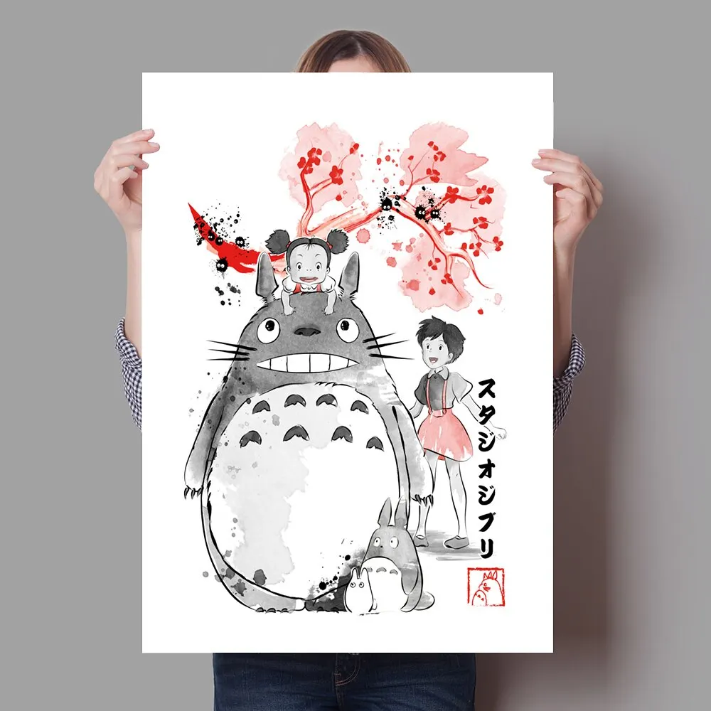 

Скандинавский Аниме HD Печать Постер От Хаяо Миядзаки Домашний Декор Гостиная Холст Искусство Без Рамы Горизонтал