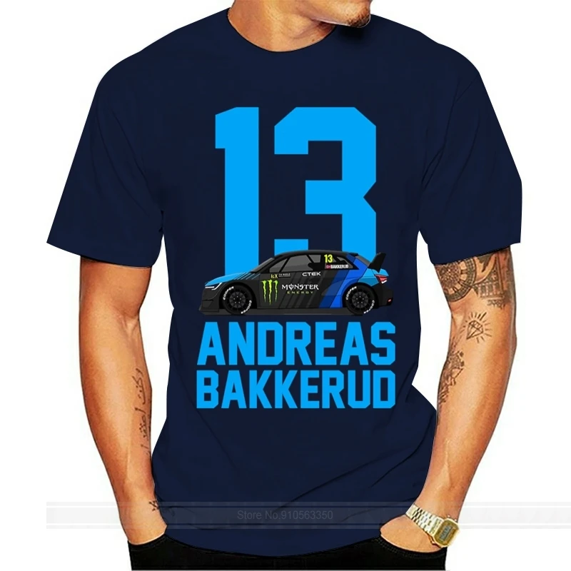 

Andreas Bakkerud 13 T-Shirt Racing S1 White Short Men-Women-Youth Retro O Neck Tee Shirt