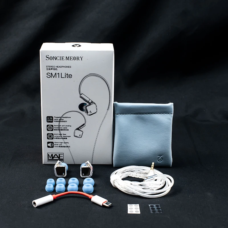Проводные наушники SonicMemory SM1Lite Hi-Fi наушники-вкладыши с динамическим драйвером 10