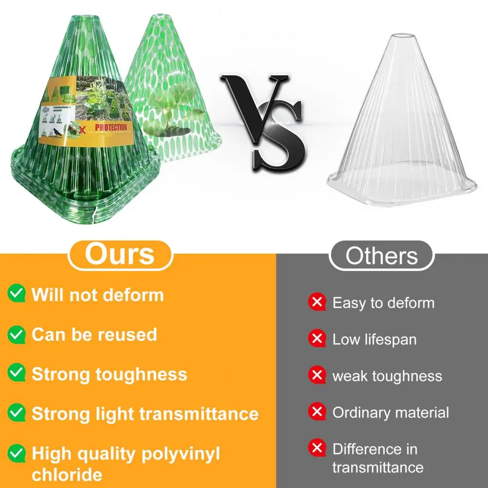

Practical Maximum Light Penetration Reusable Portable Greenhouse Plant Cover Plastic Garden Plant Cloche Gardening Supplies