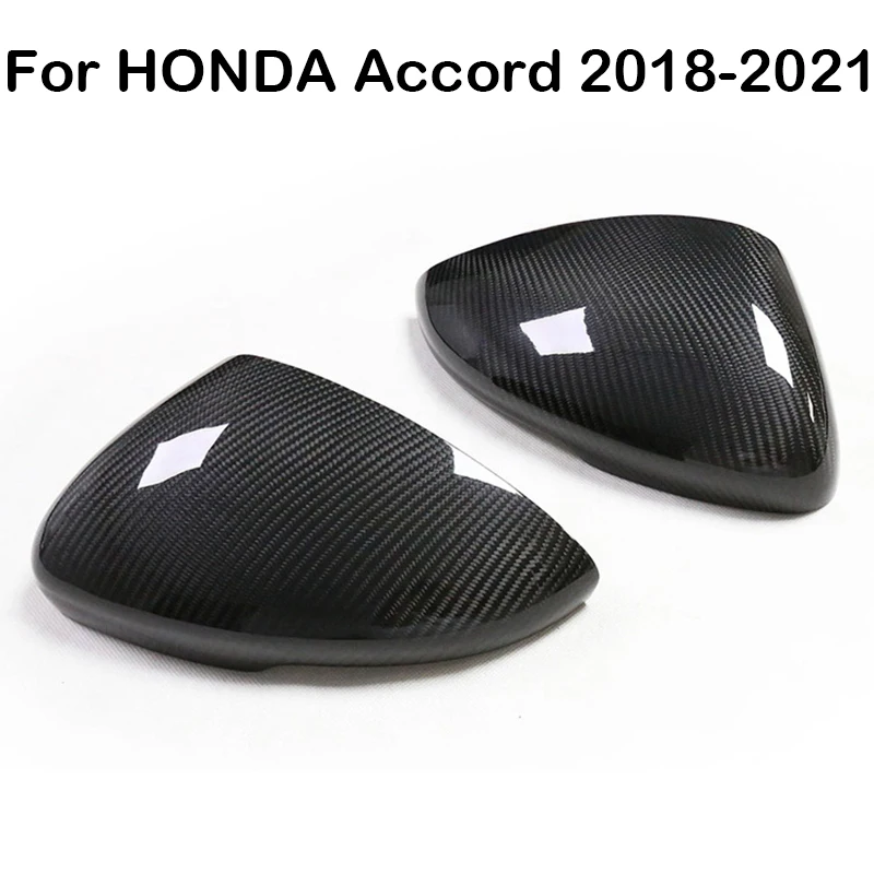 

2pcs Real Carbon Fiber For HONDA ACCORD 10th 2018-2021 Car Rearview Side Mirrors Cover Caps Door Mirror Shell Accessoriess