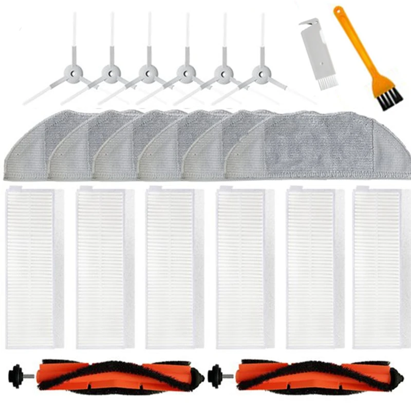 

Основная вращающаяся щетка, боковая щетка, фильтр НЕРА, тряпка для швабры, тканевая тряпка для робота-пылесоса Xiaomi Mi, сменные детали для очис...
