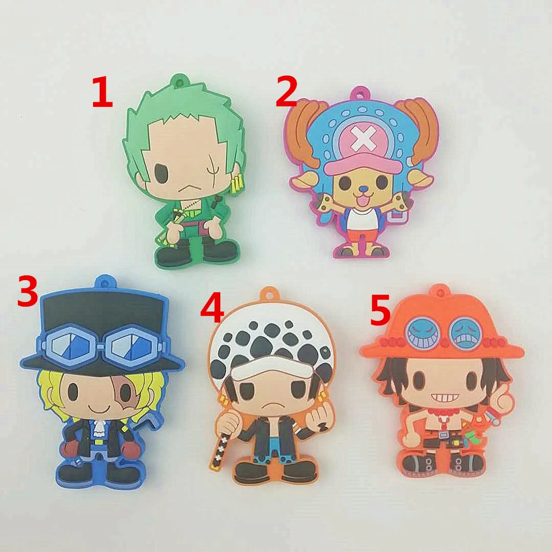 

One Piece Anime Rubber Keychain Key Ring Race Straps Cosplay