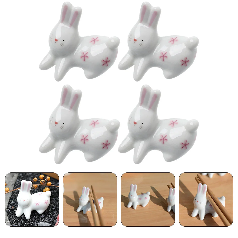 

Rest Chopstick Holder Spoon Chopsticks Ceramic Stand Cutlery Holders Animal Table Desktop Silverware Fork Cuteornament Gardens