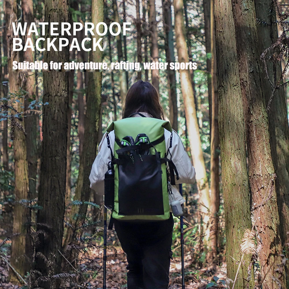 Outdoor sports waterproof backpack 30L large capacity scuba diving swimming rafting waterproof bag travel camping storage bag