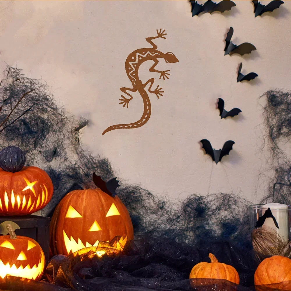 Очаровательное украшение на стену из металлического геккона 1 шт. — принесите