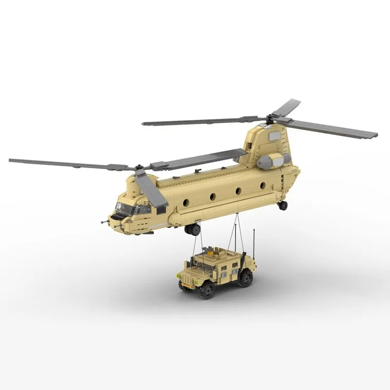 

NEW 1542PCS WW2 Military MOC 1:33 Scale CH-47 F Chinook helicopter model creative ideas high-tech Toy Gift Fighter Plane Blocks