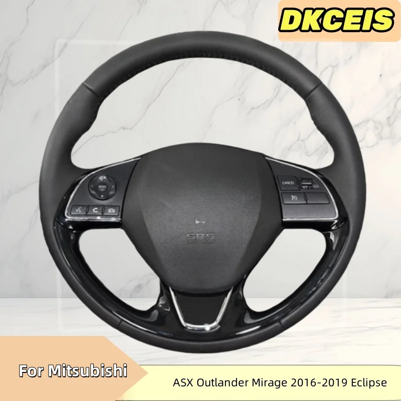 

Чехол на руль автомобиля из искусственной кожи для Mitsubishi ASX Outlander Mirage 2016-2019, плетеный чехол на руль Eclipse с перекрестным колесом