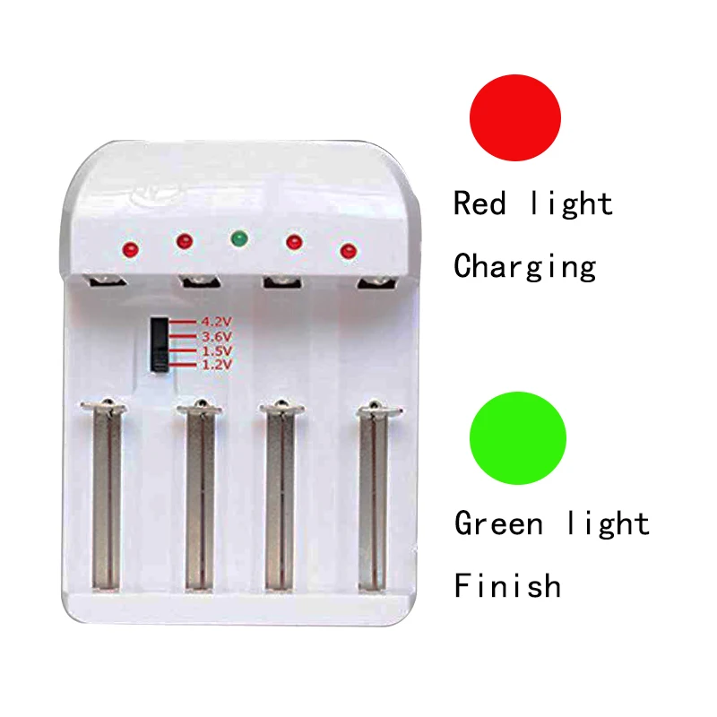 

1Pcs 18650 Charger Four Charge 4.2V Four-slot Charger for Li-ion 26650 21700 16340 18500 14500 Ni-MH AA AAA Batteries