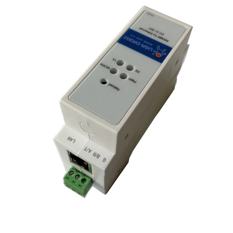 С адаптером питания крепление на DIN-рейку Φ Modbus RS485 к Ethernet преобразователю RTU в TCP