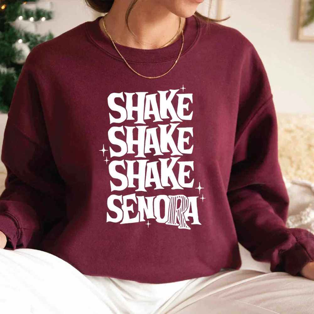 Фото Толстовка Shake Shake Senora на Хэллоуин, толстовка с капюшоном из фильма на Хэллоуин, забавные женские толстовки с длинными рукавами, повседневные толстовки с рисунком №4