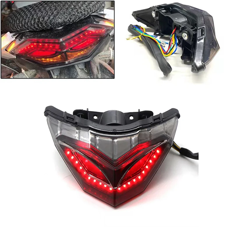 

Задний фонарь для Kawasaki Ninja 250 300 EX300 2013 2014 2015 2016 2017, задний фонарь, задний стоп-сигнал, сигналы поворота, встроенная светодиодная лампа
