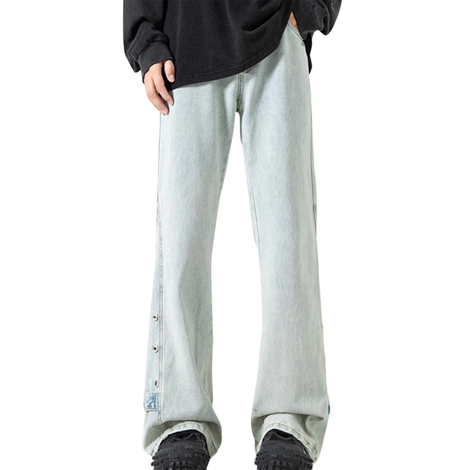 Мужские синие мешковатые джинсовые джинсы с карманами High Street свободные
