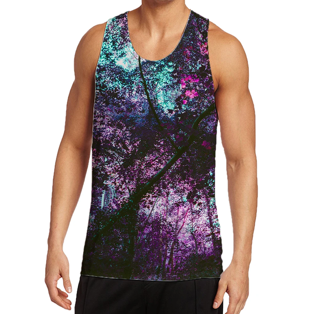 

Пляжный жилет с принтом звездного неба, майка с молнией и принтом 3 D, Мужская свободная дышащая повседневная спортивная одежда с фантазией