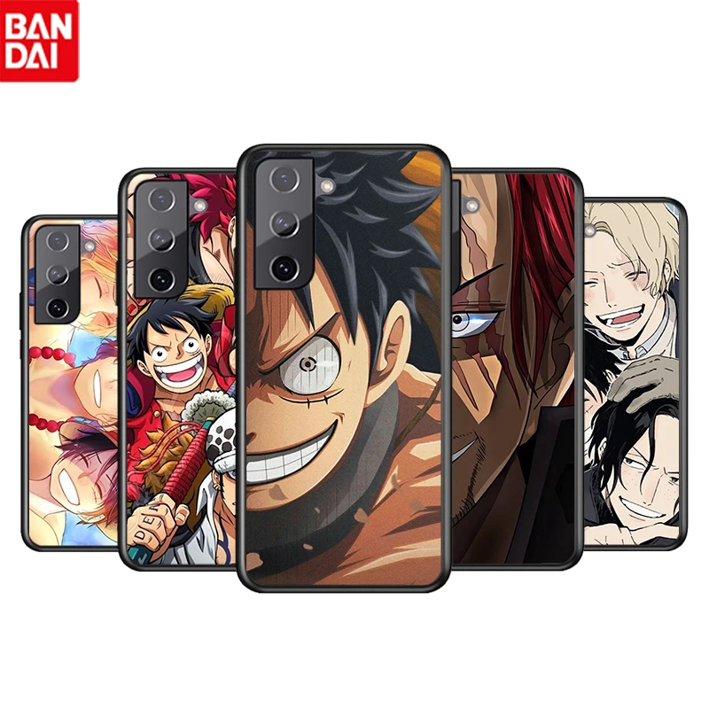 

Anime One Piece Luffy Cool For Samsung Galaxy S22 S21 S20 Ultra Plus Pro S10 S9 S8 4G 5G TPU Soft Black Silicone Phone Case Capa