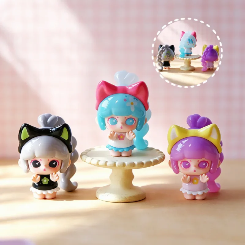 Фото Оригинальная серия Lancylulu Cute Girl Alliance: коллекционная мини-фигурка в закрытой упаковке, модный настольный декор, украшение для дома, подарок-сюрприз №2