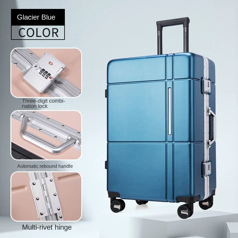 

SOLI2 large capacity travel suitcase High quality luggage silent aluminum frame trolley case password boarding case G2080-G2085