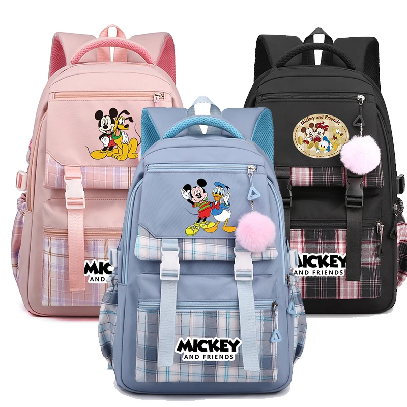 Рюкзак для девочек и мальчиков школьный ранец с изображением Минни Микки