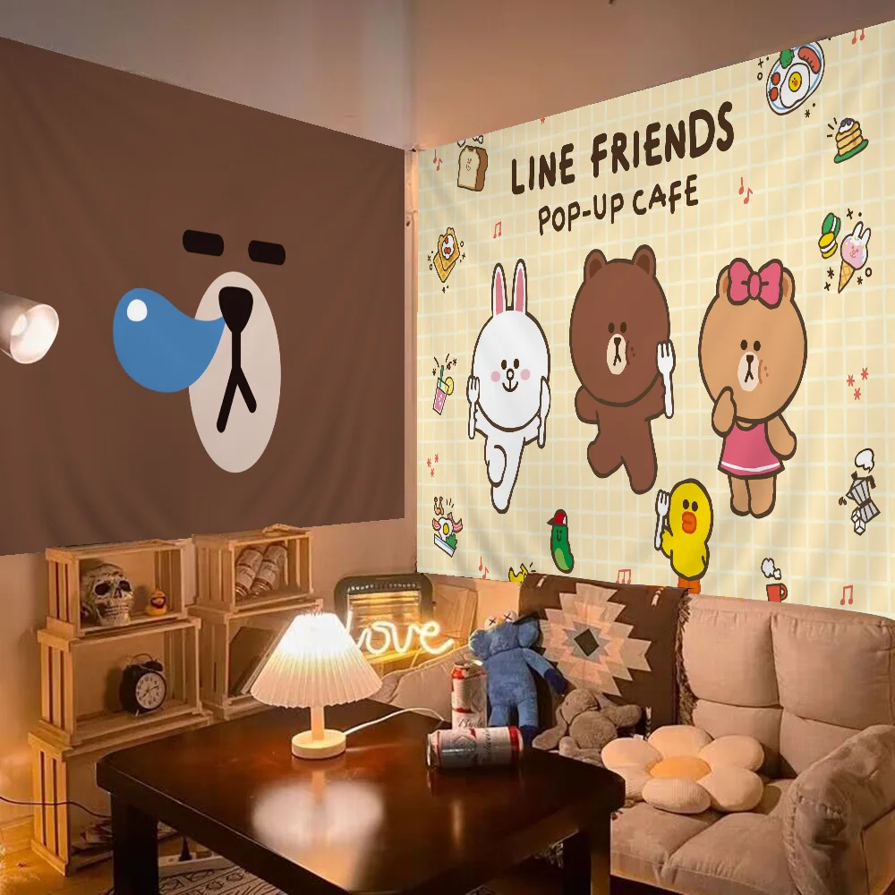 Милый искусственный гобелен в стиле аниме подвесной Таро хиппи настенные