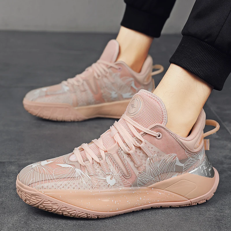 Мужские Баскетбольные Кроссовки С Низким Верхом И Дышащей Сеткой