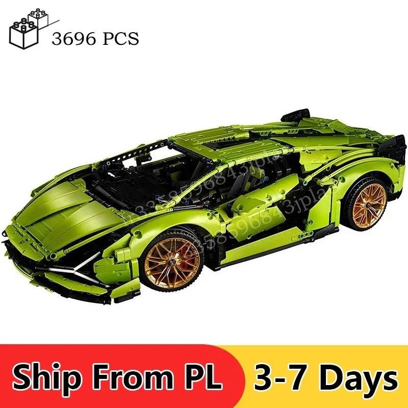 3696 шт. технические строительные блоки Lambo Sian совместимые 42115 MOC модель кирпича