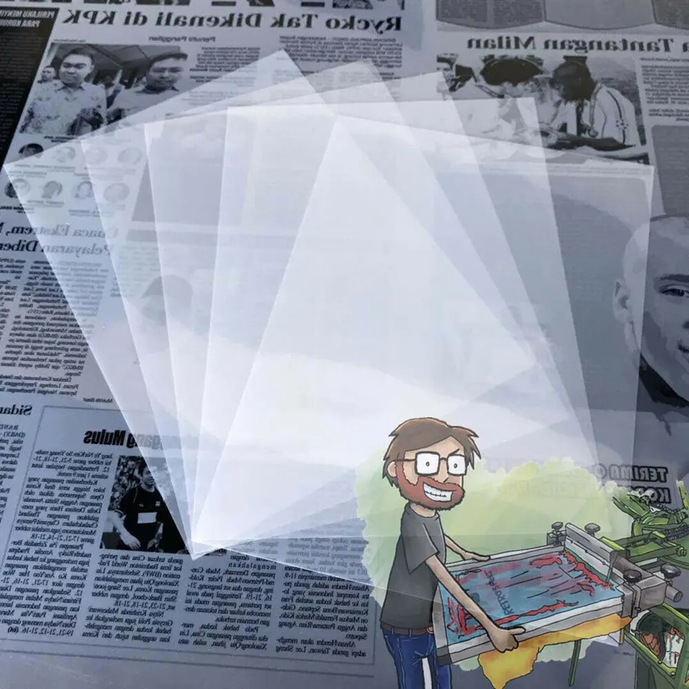 CALCA 100 Sheets/pack 13" x 19" Waterproof Inkjet Milky Transparency Film for Printer T-shirt Silk Screen Printing
