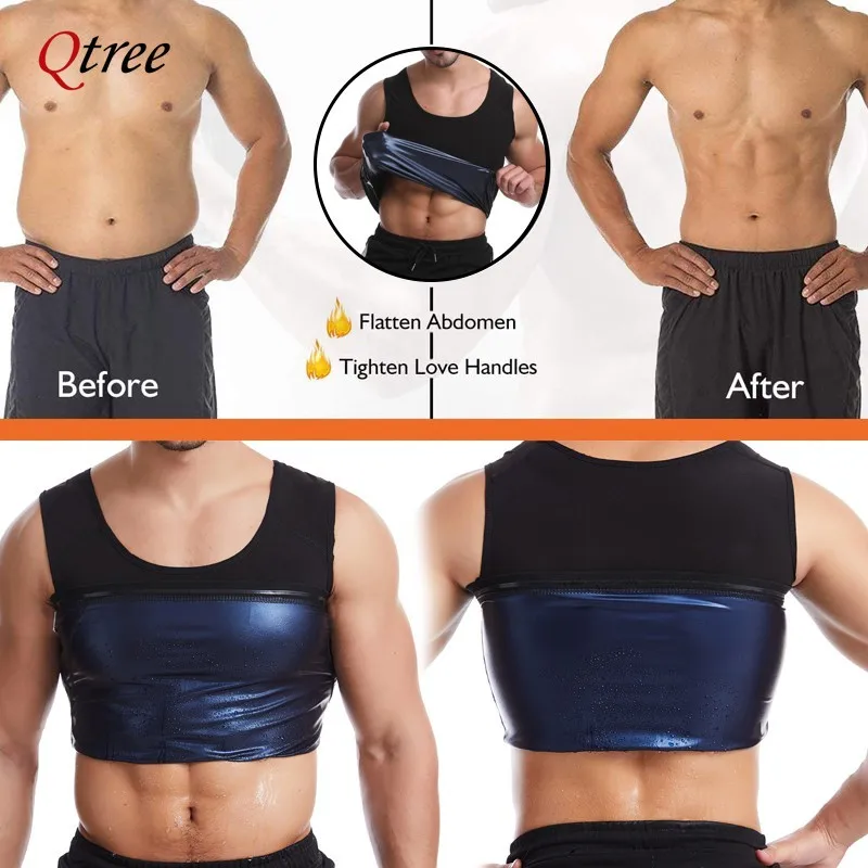 Sweat Sauna Vest Neoprene Vest Mens Body Shaper Modeling Fat Burning Shirt Slimming Belt Sweat Sauna Weight Loss Waist Trainers