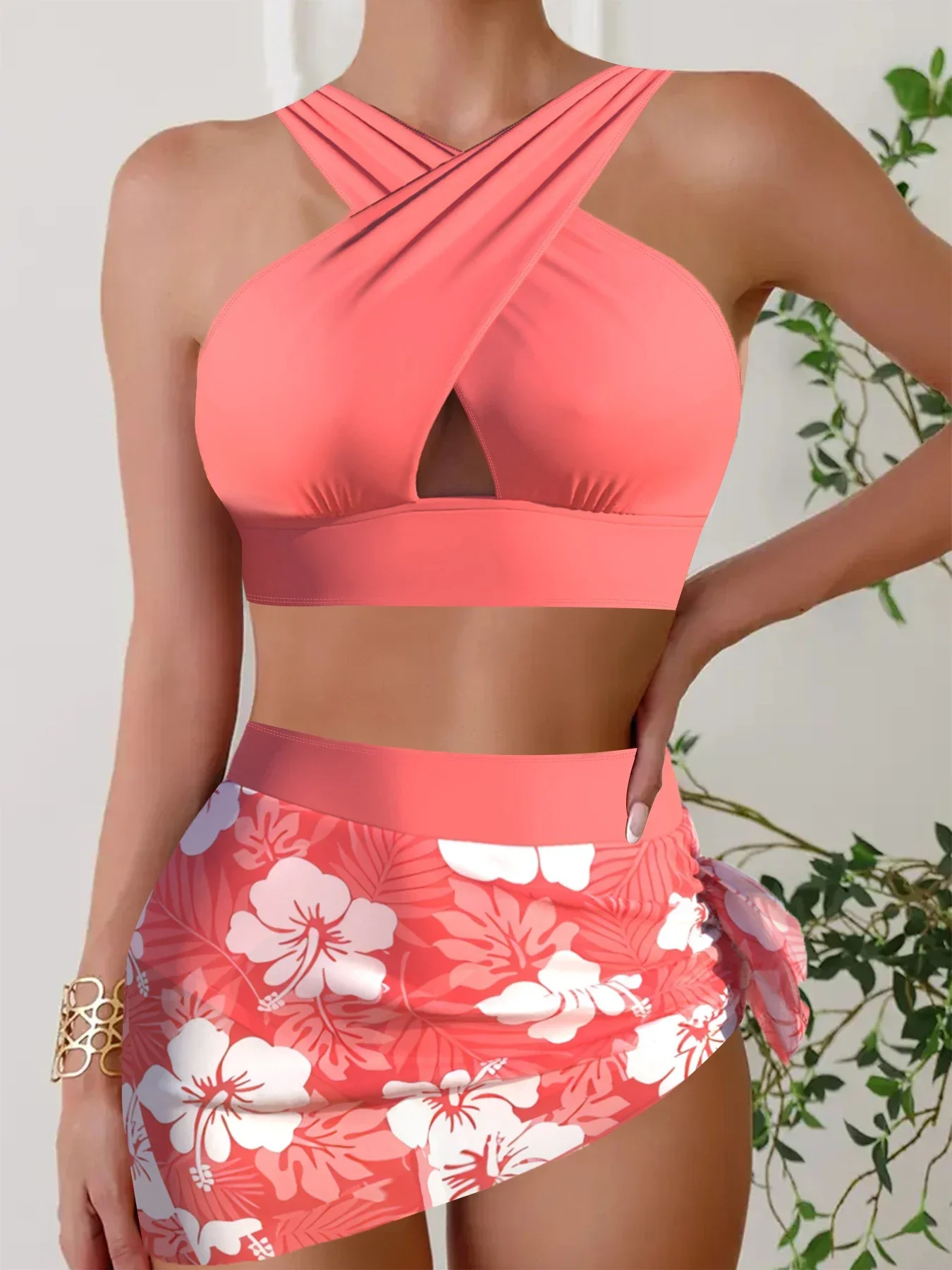 Высококачественный новый летний женский модный топ с перекрестным вырезом