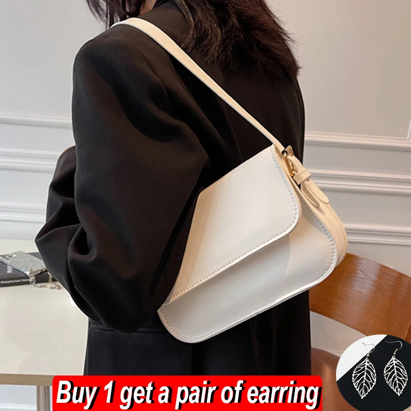 

Однотонная сумка на плечо в стиле ретро, маленькая квадратная дамская сумочка из искусственной кожи, дизайнерский мессенджер через плечо с клапаном, повседневный кошелек