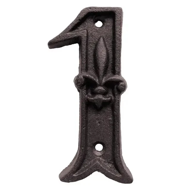 

Unique House Number Cast Iron Metal Antique Doorplate Address Numbers Apartment Street Address Plaque Decor Attractive