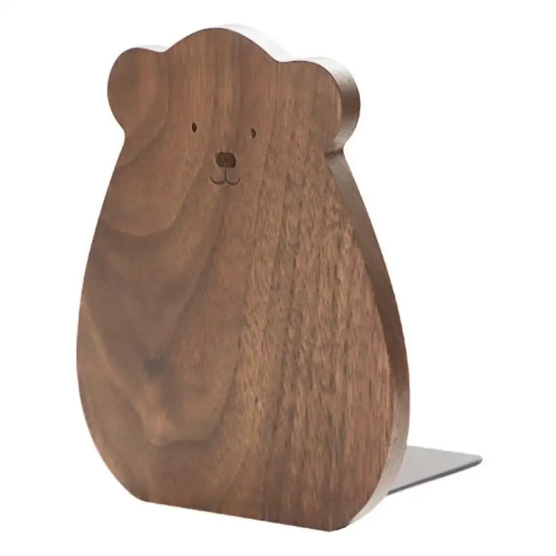 

Подставка для книги из древесины ореха, нескользящая, с изображением медвежонка