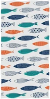 stylish ocean floral fishes pattern soft absorbent guest hand towels multipurpose for bathroom hotel gym kitchen 16x27 5in40x