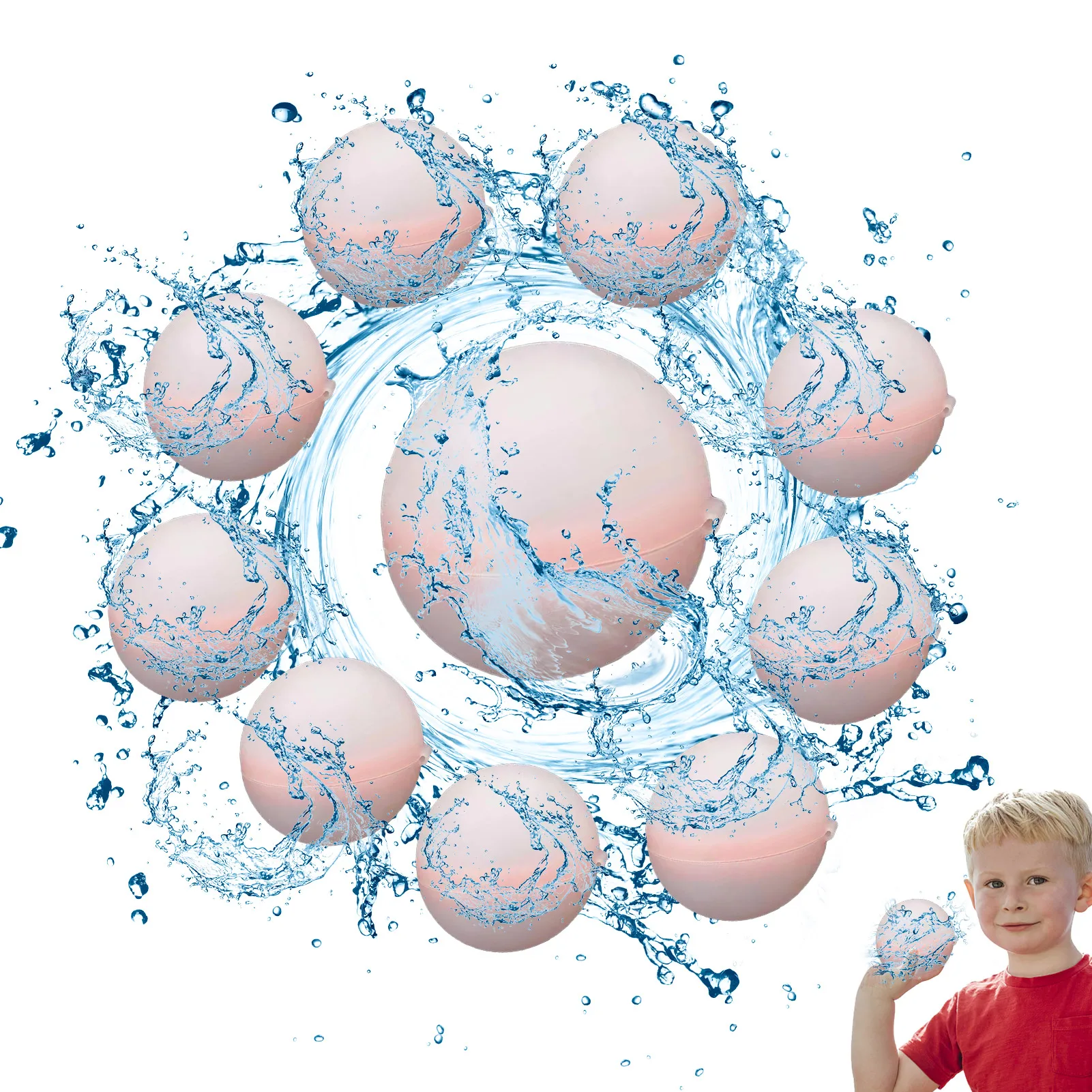 

New Silicone Magnetic Waterfall Ball Toy Kids Water Filled Ball Bubble Balloon Summer Outdoor Water Sports Beach Party Supplies