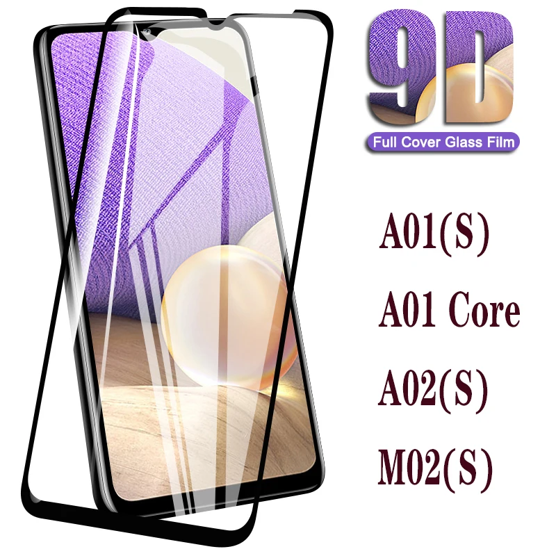 

9D Tempered Glass for Samsung Galaxy A01 Core M01S M02 A02 A02s M02S Screen Protector for Samsumg M01 A6 2018 Glass Front Film
