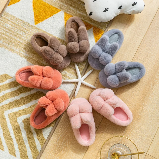 Children Indoor Slippers for Home Soft Slippers Girls Winter Warm Fluffy Kids Shoes Mum Dad Floor Baby Slippers Boys Miaoyoutong 1