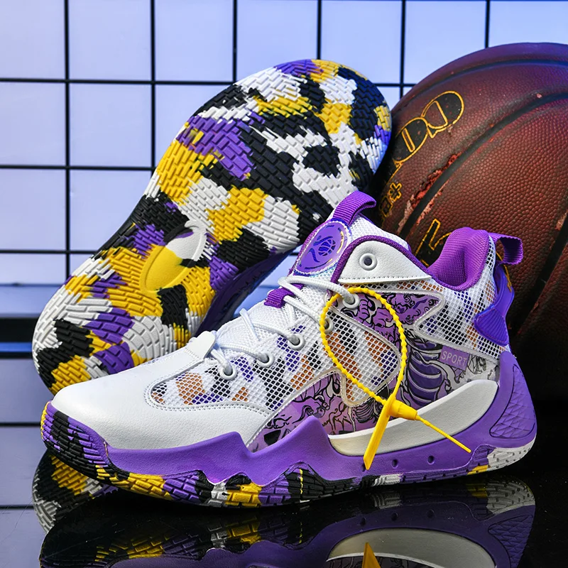 Hot Professional Basketball Shoes Men Street Culture Sports Shoes Women Sneakers Couple Breathable Athletic Basketball Boots Men