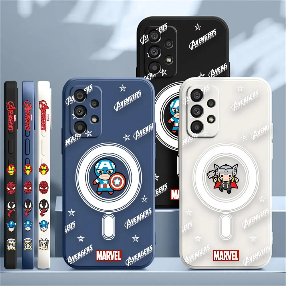 

Funny Cute Thor Captain America Cartoon Case For Samsung Galaxy M62 M53 M52 M51 M33 M31 M30 M21 M20 M10 Note 20 10 9 Ultra Cover