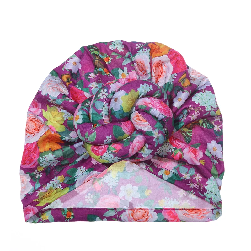 

Women New Beautiful Flower Turban Bright Elastic Cloth Head Cap Muslim India Hat Fashion Solid Color Headwear Accessories