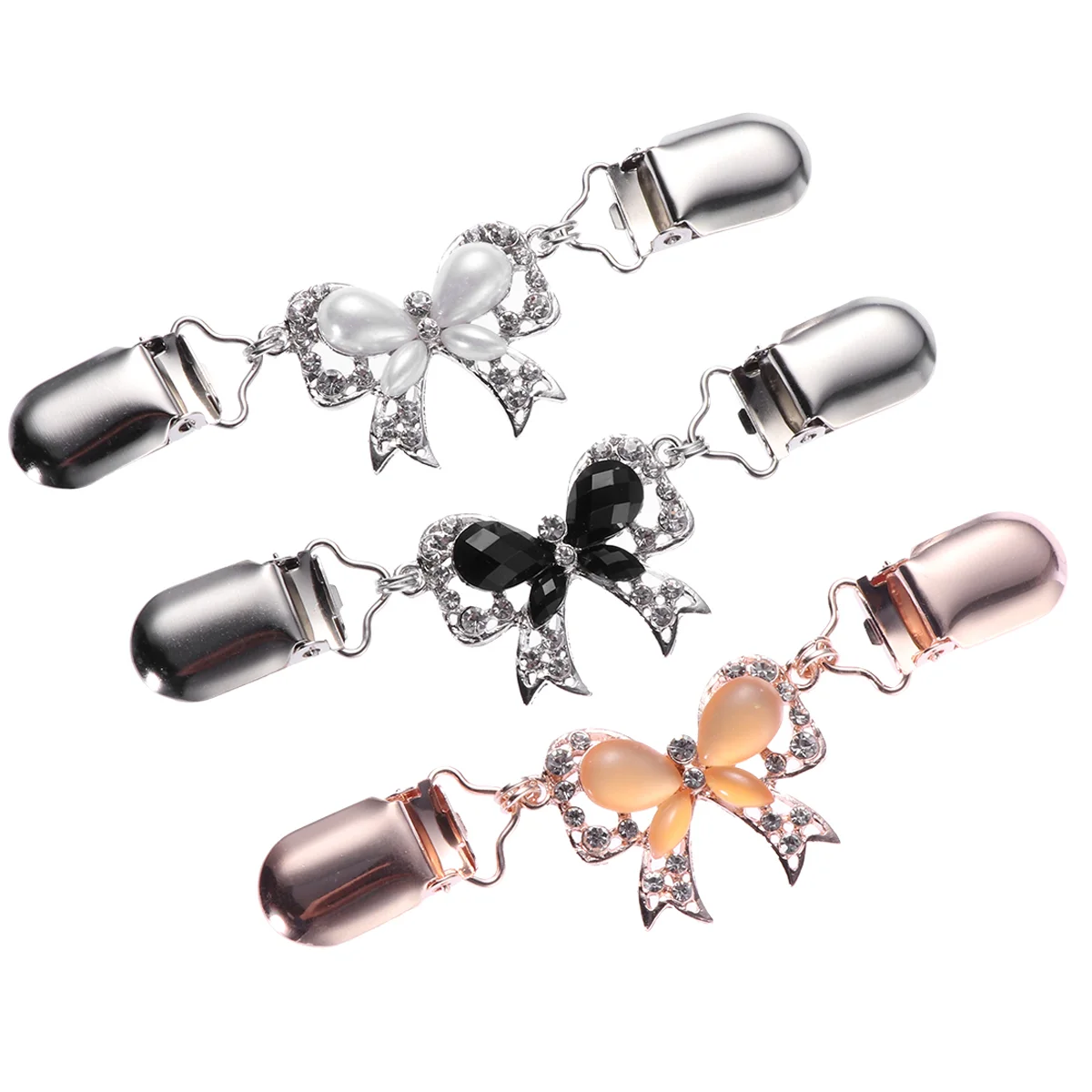 

Clips Sweater Clip Broochdress Cardigan Women Chain Shirt Forcinch Dresses Collar Scarf Shawl Cardigans Girls Brooches Bowknot