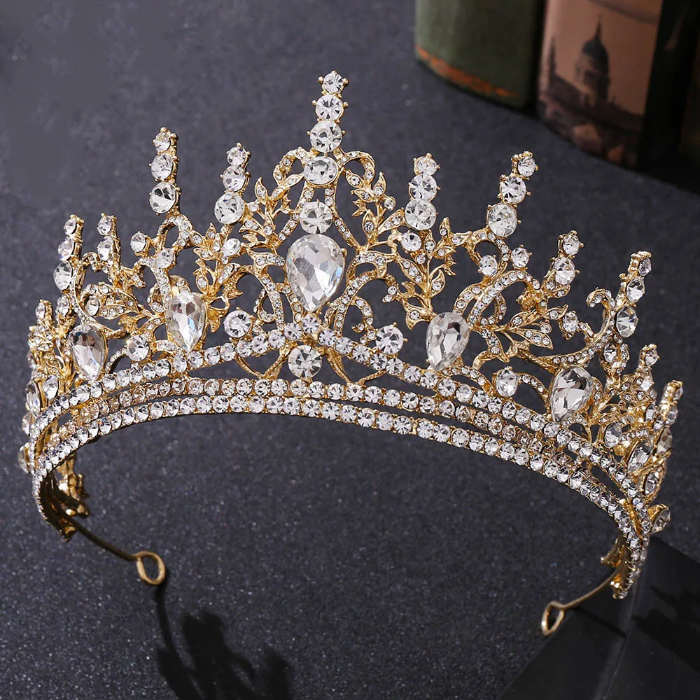 

Big Princess Diadem Bling Rhinestone Tiaras and Crowns Women Girls Photo Shooting Headdress Bride Wedding Party Hair Jewelry