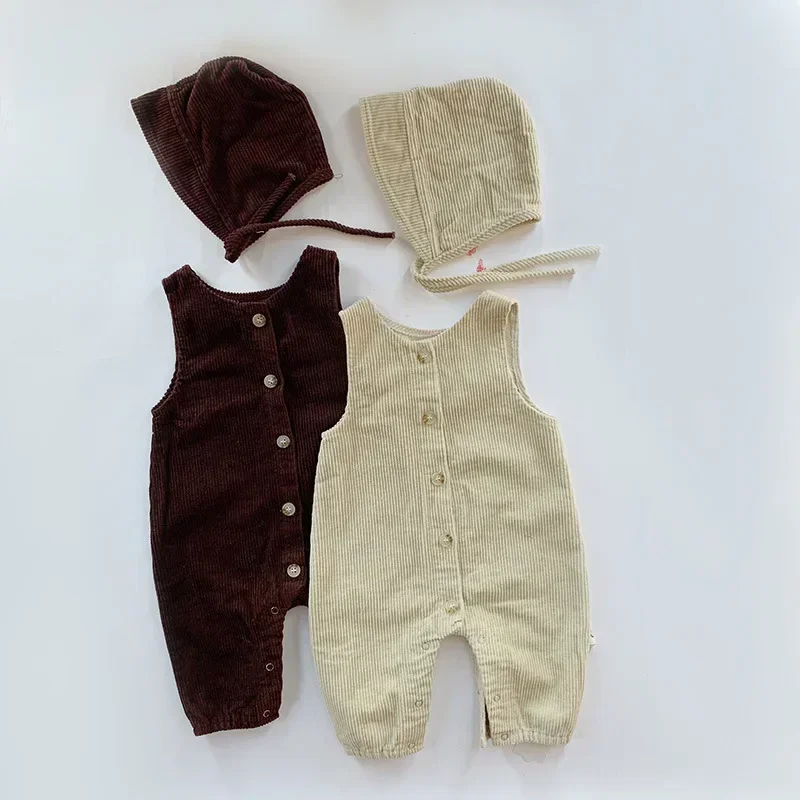 Осенне-зимняя одежда для маленьких мальчиков и девочек вельветовые боди малышей