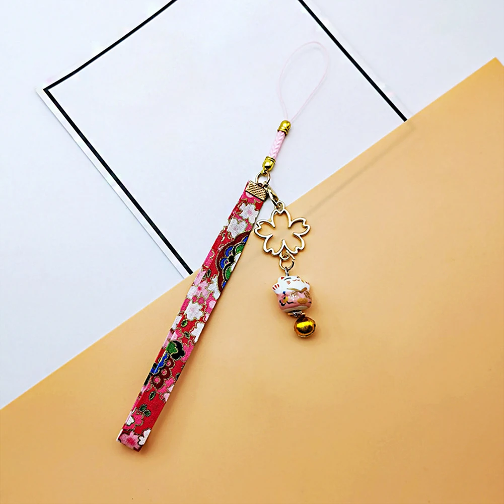 Cute Cartoon Lucky Cat Keychain Maneki Neko Trinkets Car Phone Accessory Bag Pendant Good Luck Fortune Wealth Lover Gift