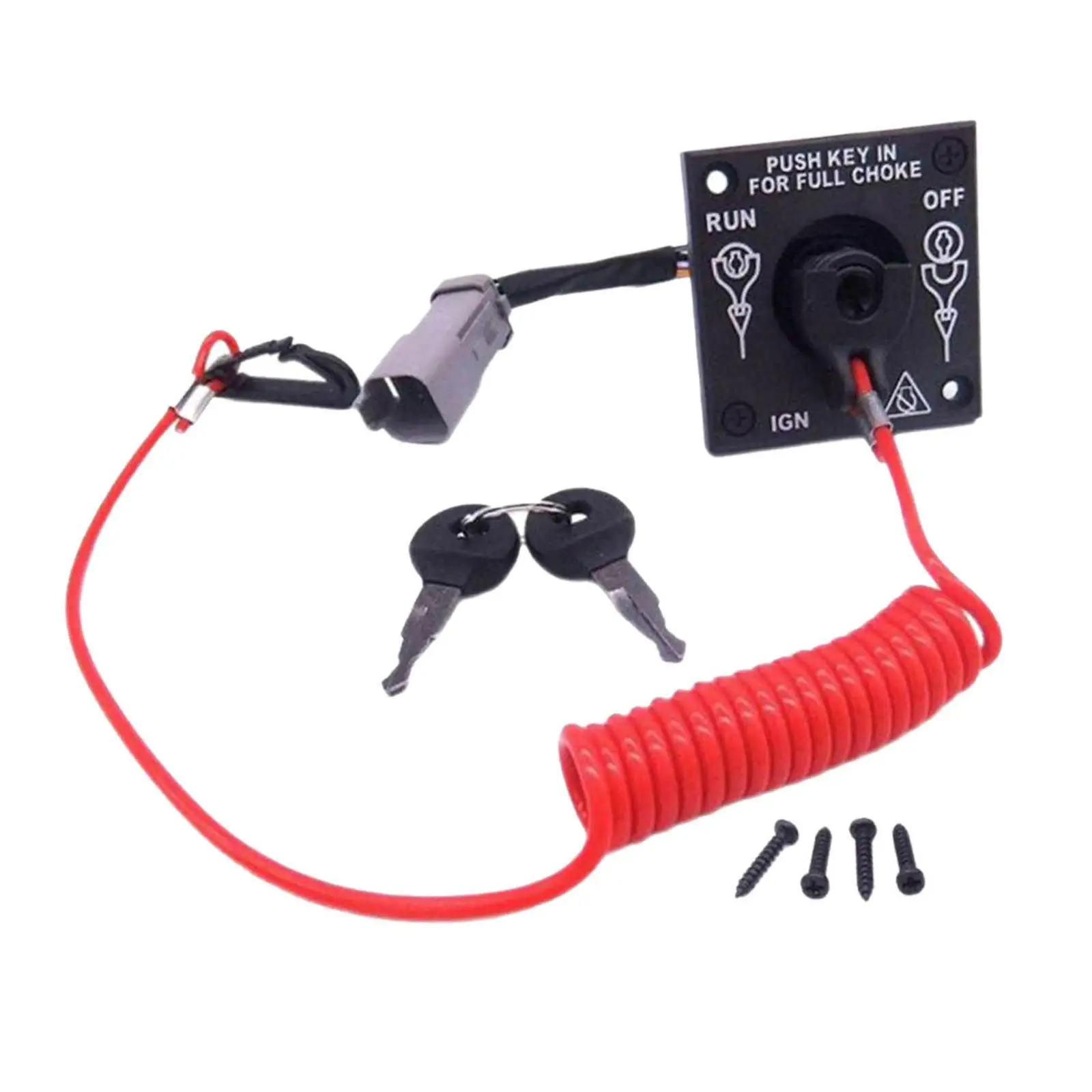 

Outboard Single Engine Key Switch Panel 176408 for Johnson for Omc