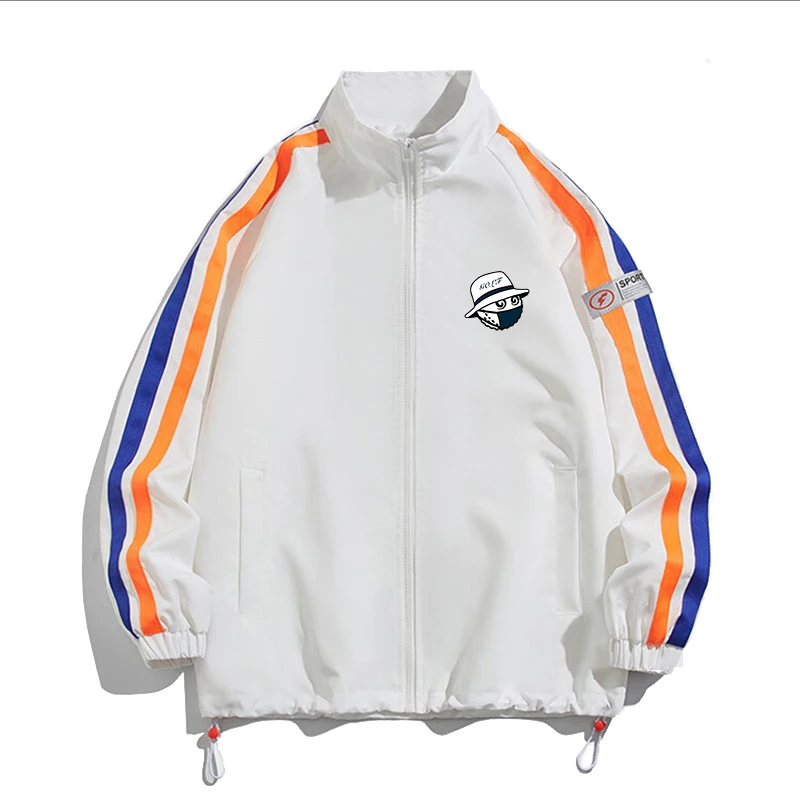 

Men's Spring Autumn Jacket Malbon Golf Print Casual Baseball Uniform Men's School Uniform Jacket Fashion Men's Bomber Coats